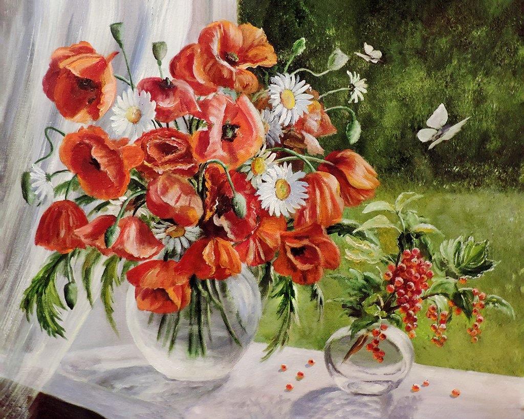 Poppies CS2621 19.7 x 15.8 inches Crafting Spark Diamond Painting Kit