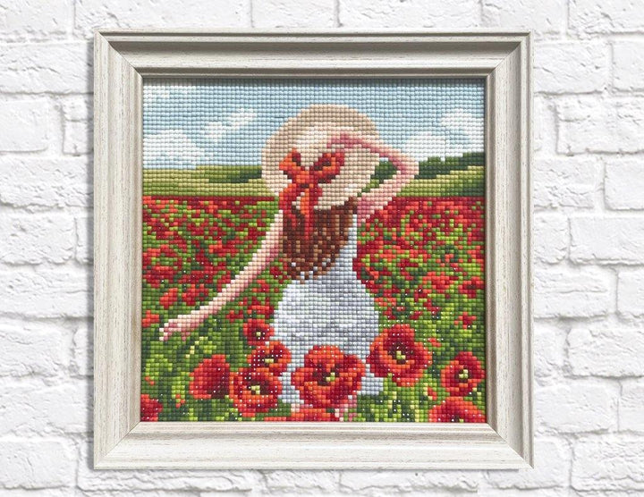 Poppy Field CS2627 7.9 x 7.9 inches Crafting Spark Diamond Painting Kit