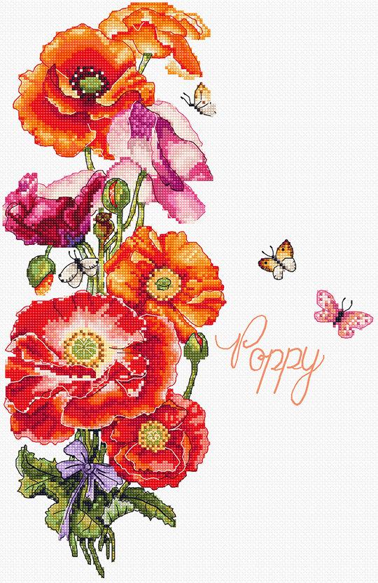Poppy L8075 Counted Cross Stitch Kit