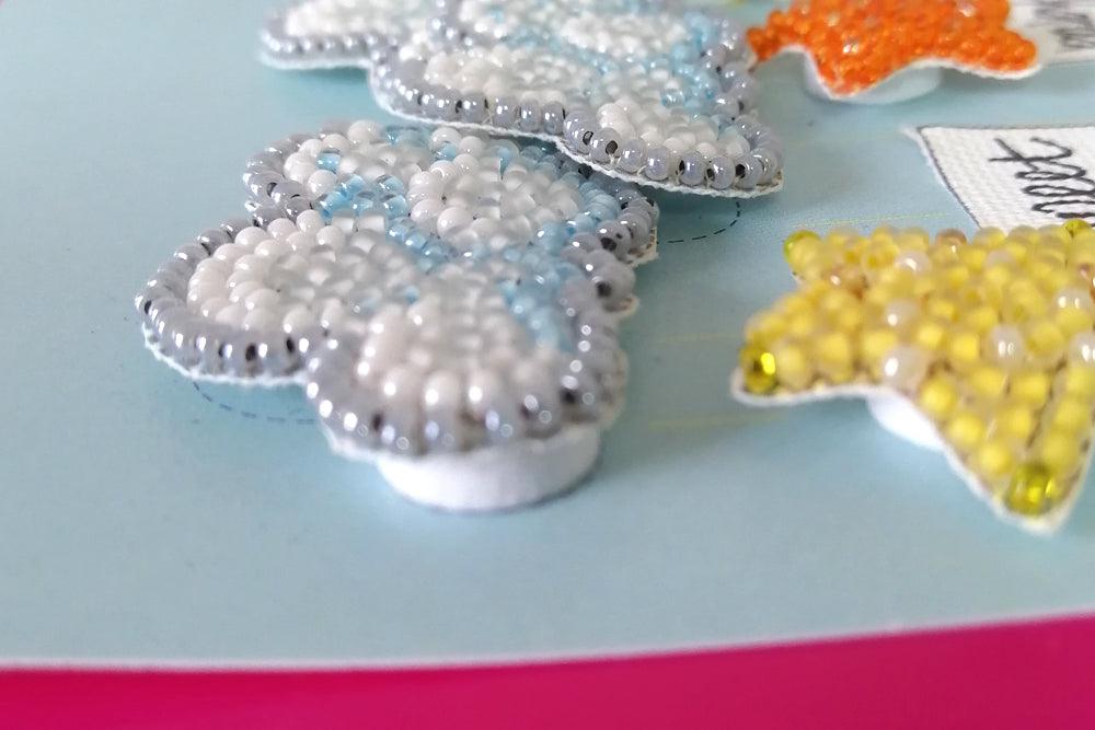 Postcard cross-stitch kit - Among stars and clouds AOO-001