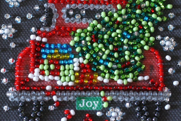 Postcard cross-stitch kit - Snow holiday AO-152