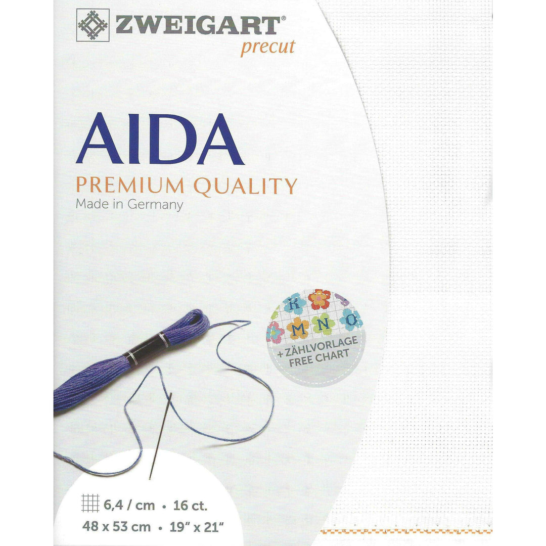 Precut Zweigart Aida 3251/101 Antique White