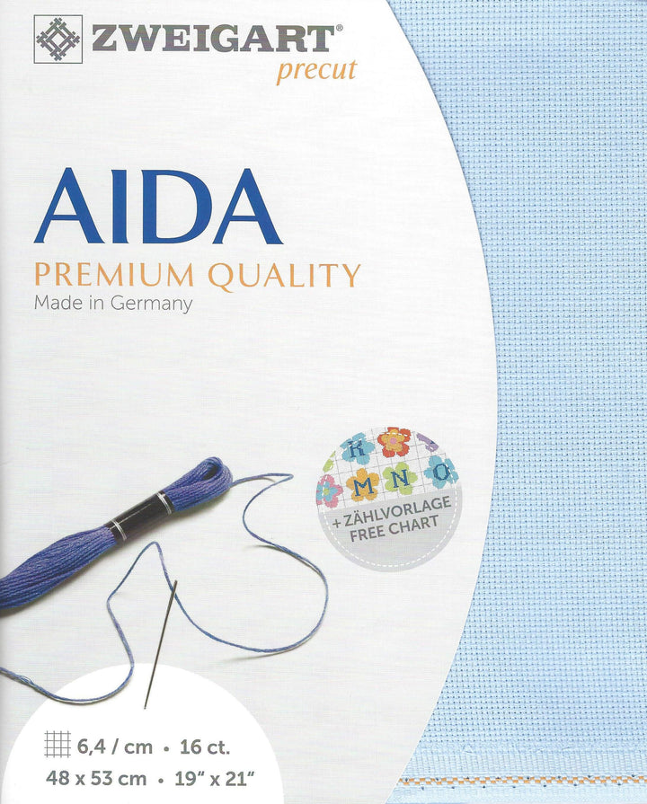 Precut Zweigart Aida 3251/503 Blue