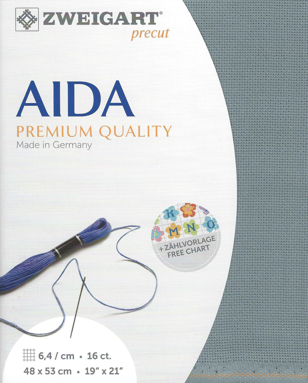 Precut Zweigart Aida 3251/594 Misty Blue