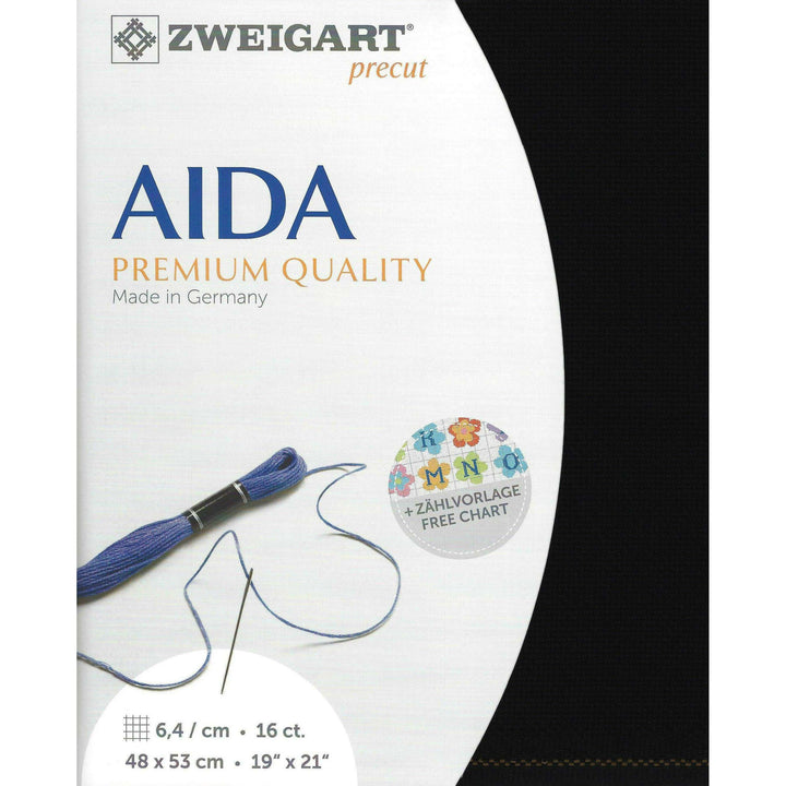 Precut Zweigart Aida 3251/720 Black