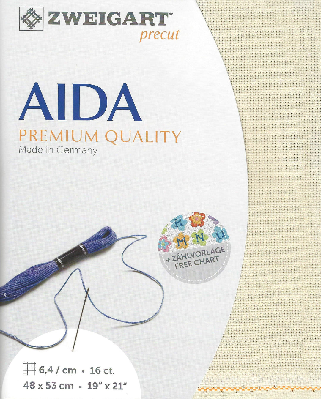 Precut Zweigart Aida 3251/770 Platinum
