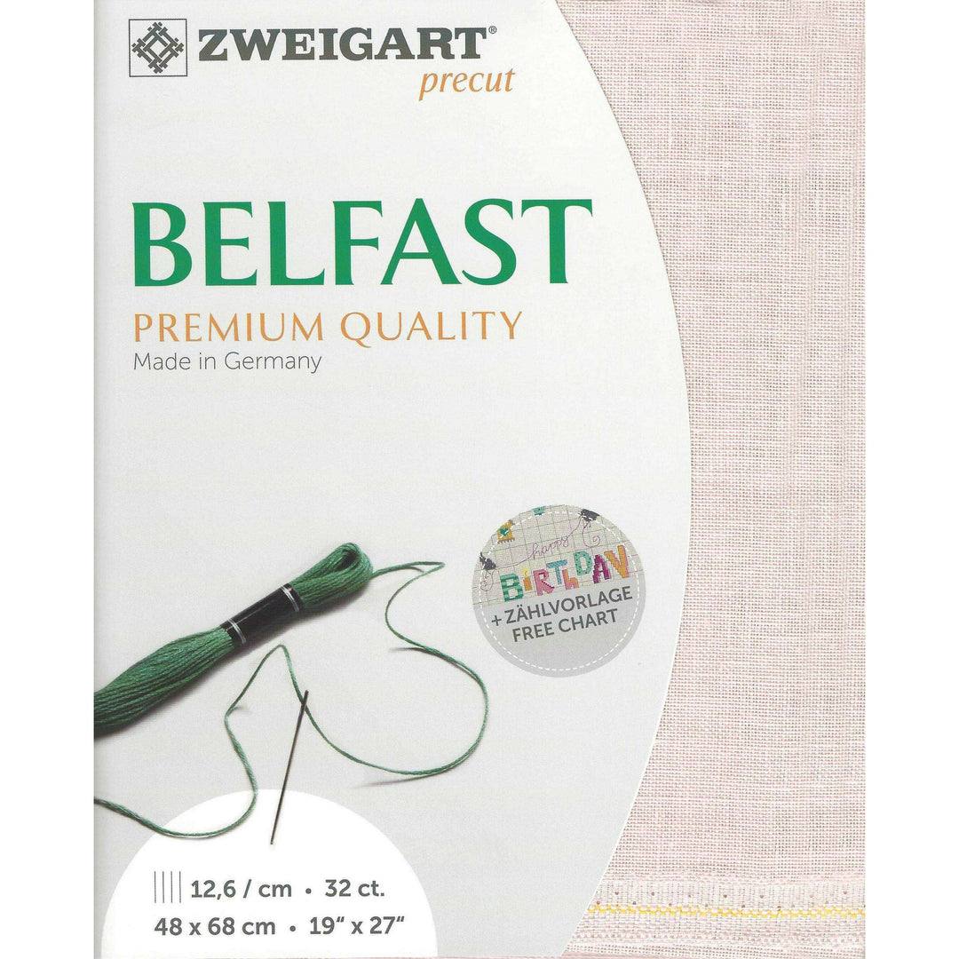 Precut Zweigart Belfast 32 count Rose Blush 3609/4115