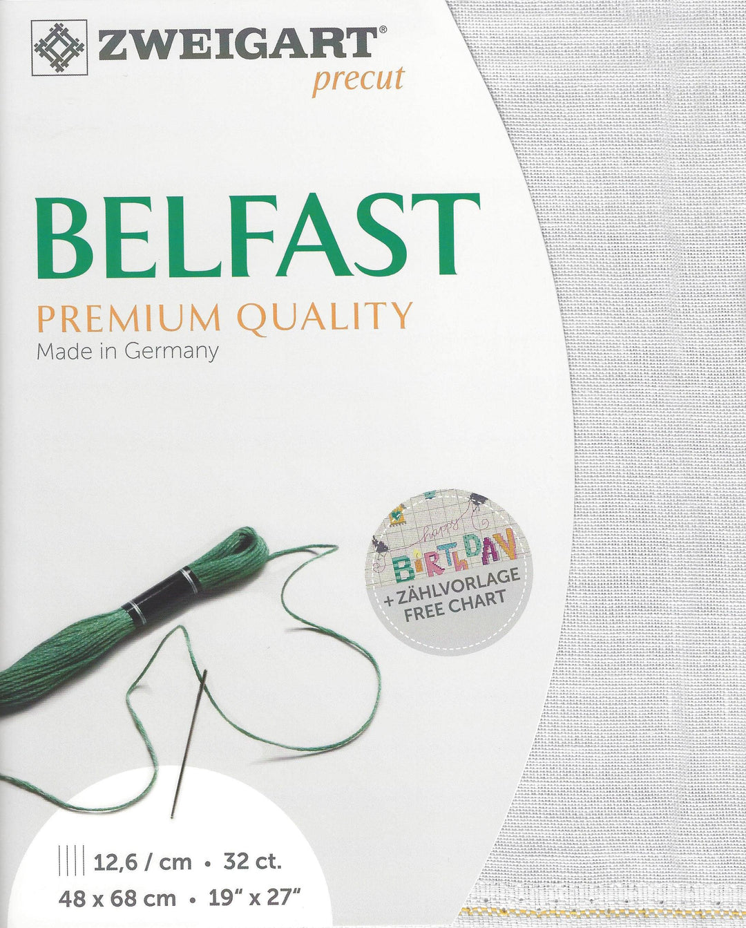 Precut Zweigart Belfast 3609/2055 Pearl