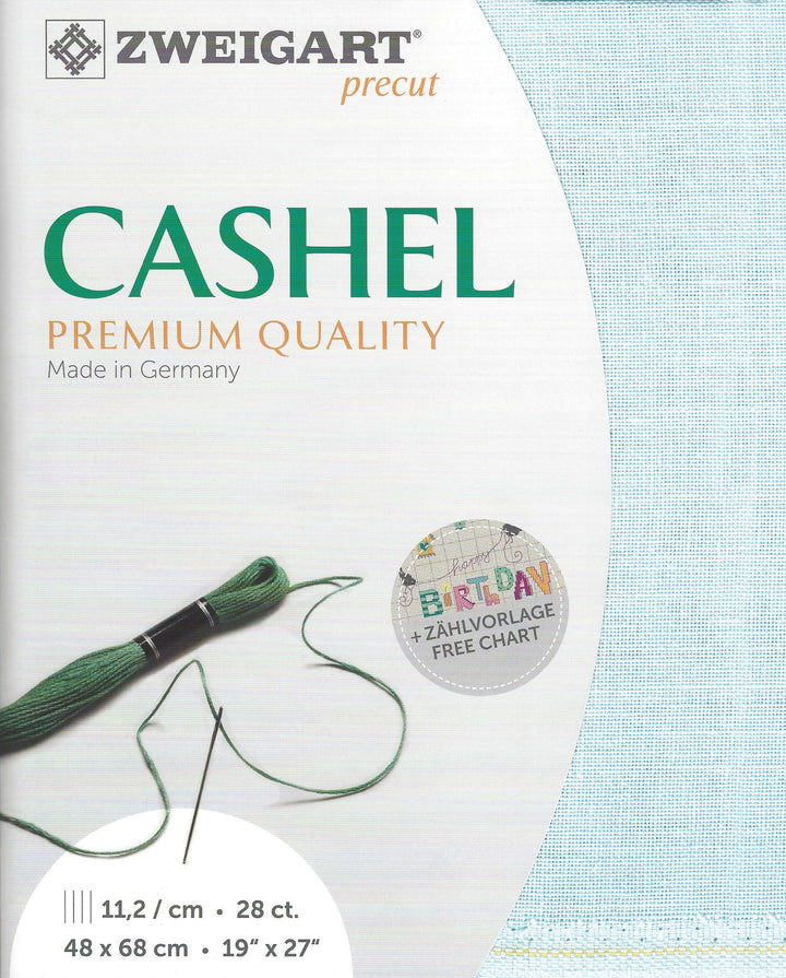 Precut Zweigart Cashel 28 count Ice Blue 3281/562