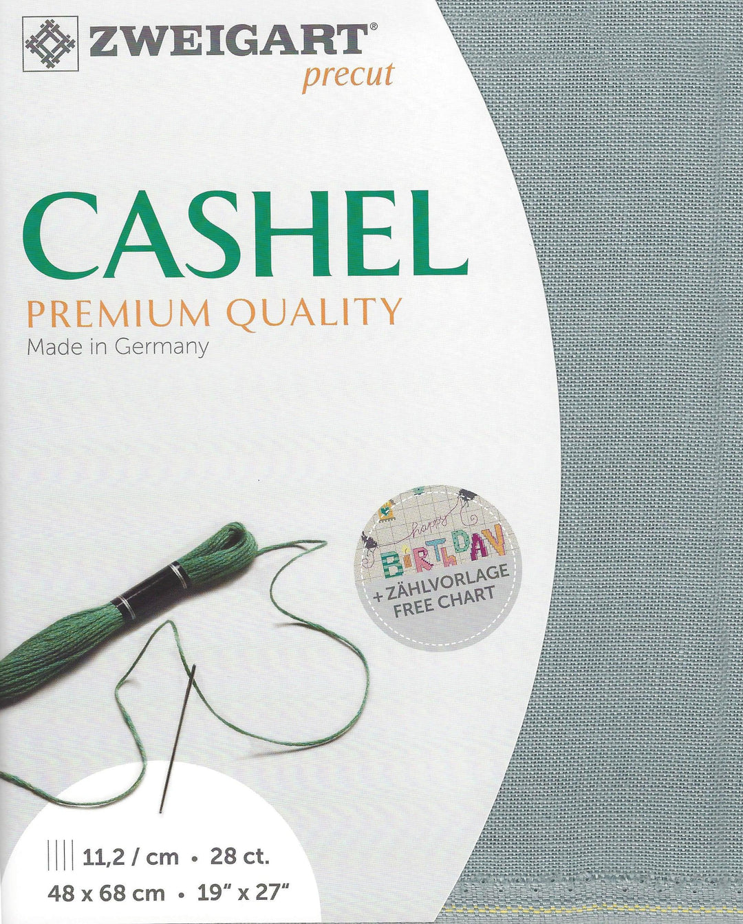 Precut Zweigart Cashel 28 count Pearl Gray 3281/778