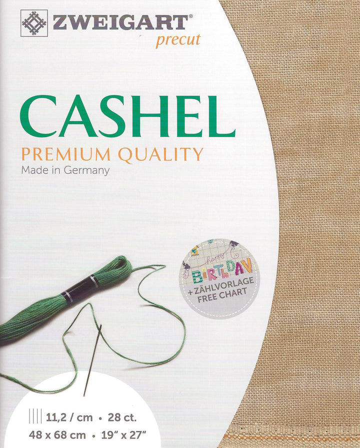 Precut Zweigart Cashel Vintage 28 count Vintage Country Mocha 3281/3009