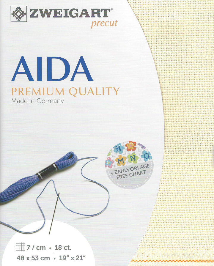 Precut Zweigart Fein-Aida 18 ct. 3793/264 Ivory