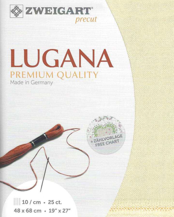 Precut  Zweigart Lugana 25 count Cream 3835/252