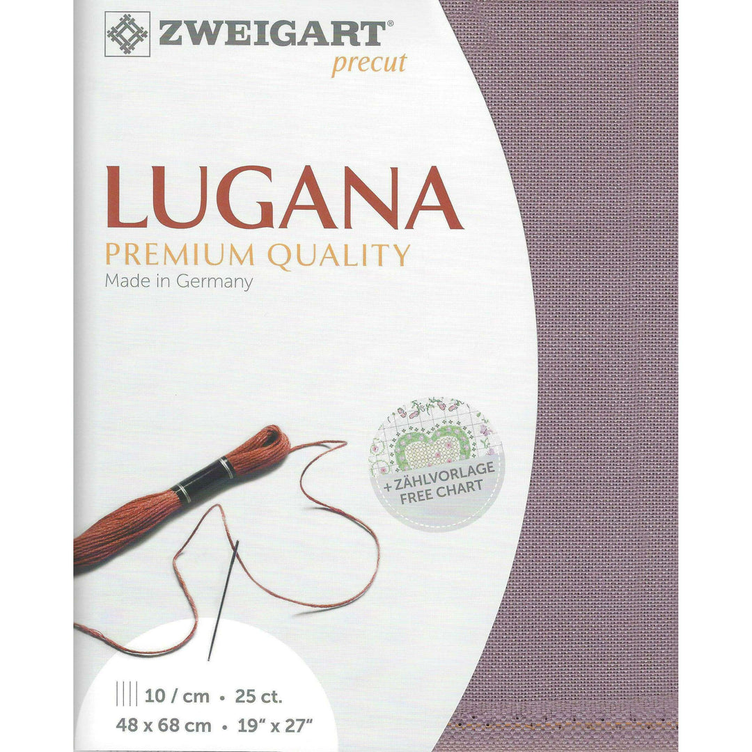 Precut  Zweigart Lugana 25 count Lavender 3835/5045