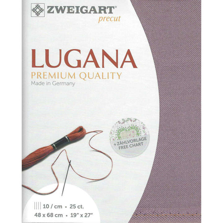 Precut  Zweigart Lugana 25 count Lavender 3835/5045