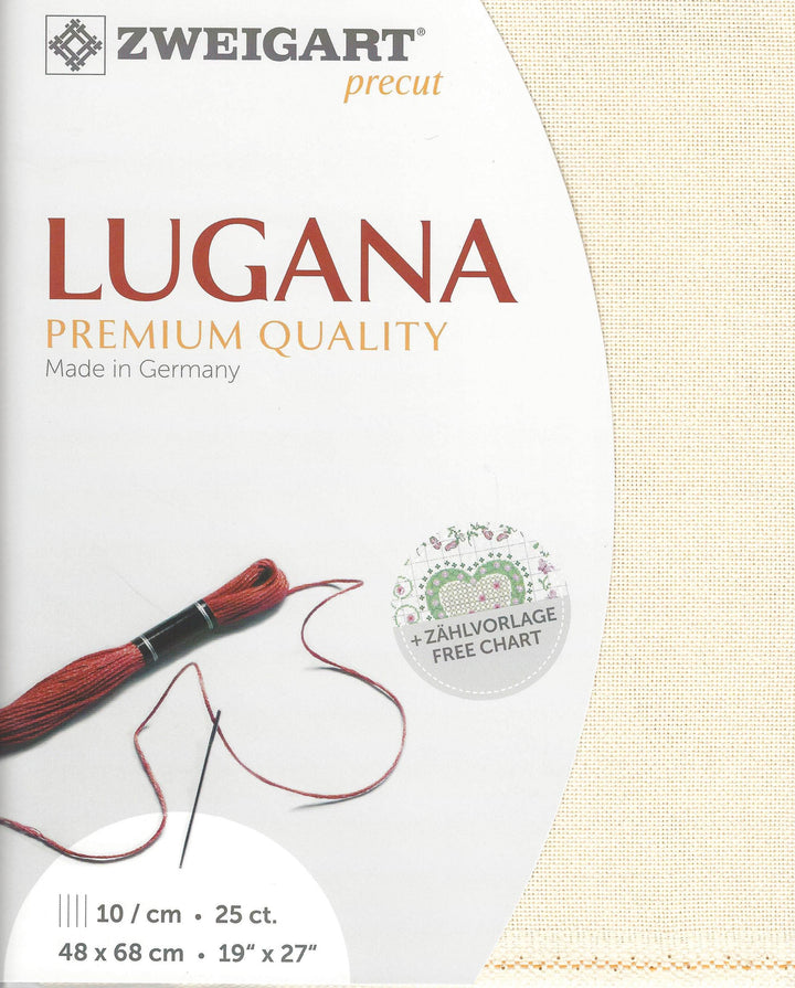 Precut  Zweigart Lugana 25 count Soft Cream 3835/99
