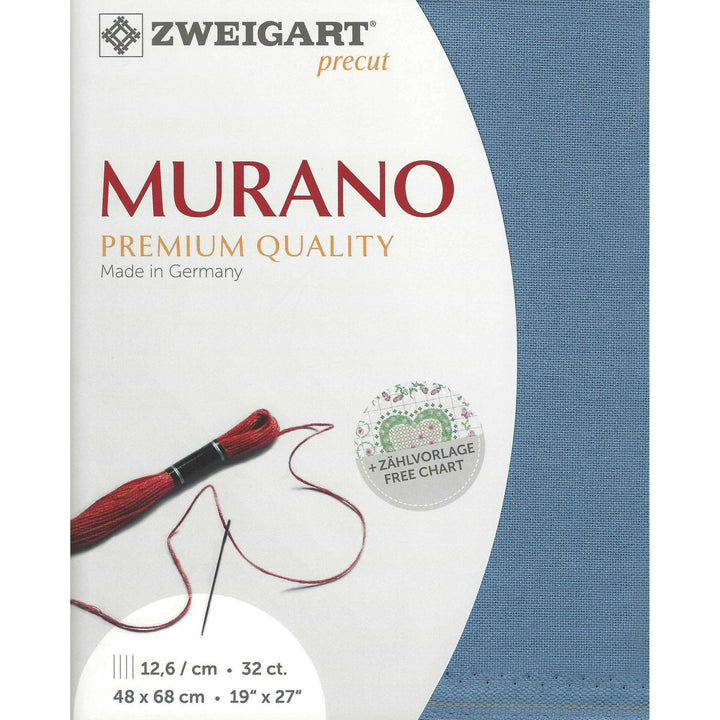 Precut Zweigart Murano 32 count Colonial Blue 3984/522