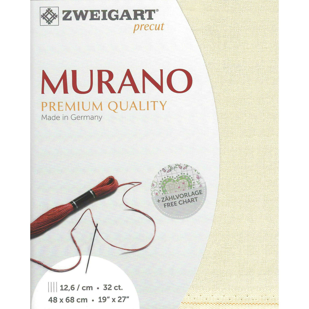 Precut Zweigart Murano 32 count Ivory 3984/264