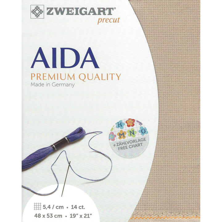 Precut Zweigart Stern-Aida 3706/3021 Nougat