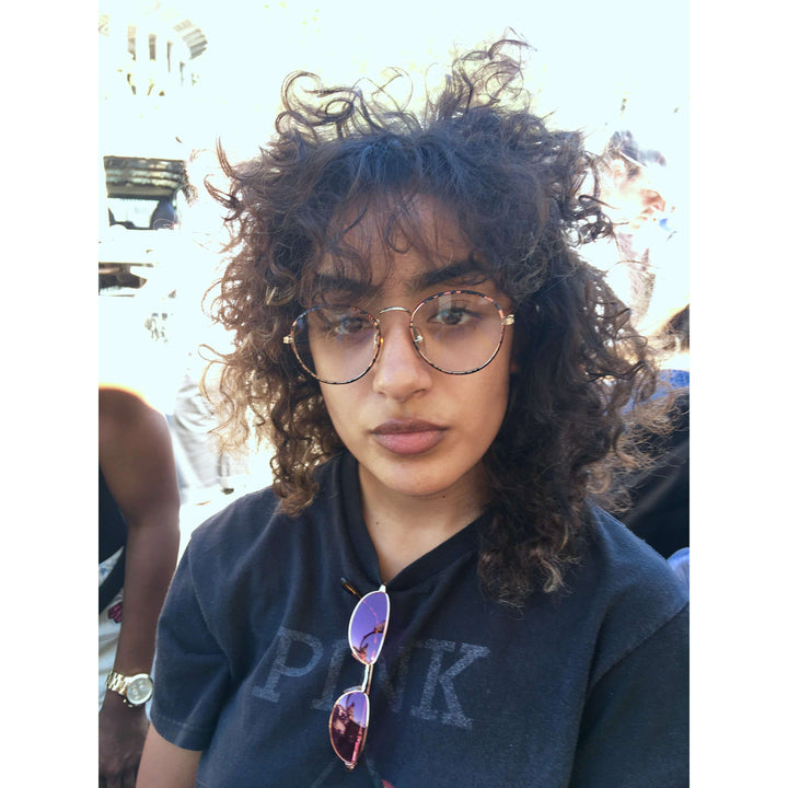 Preppy Round Clear Glass Lens Vintage Glasses - Alex