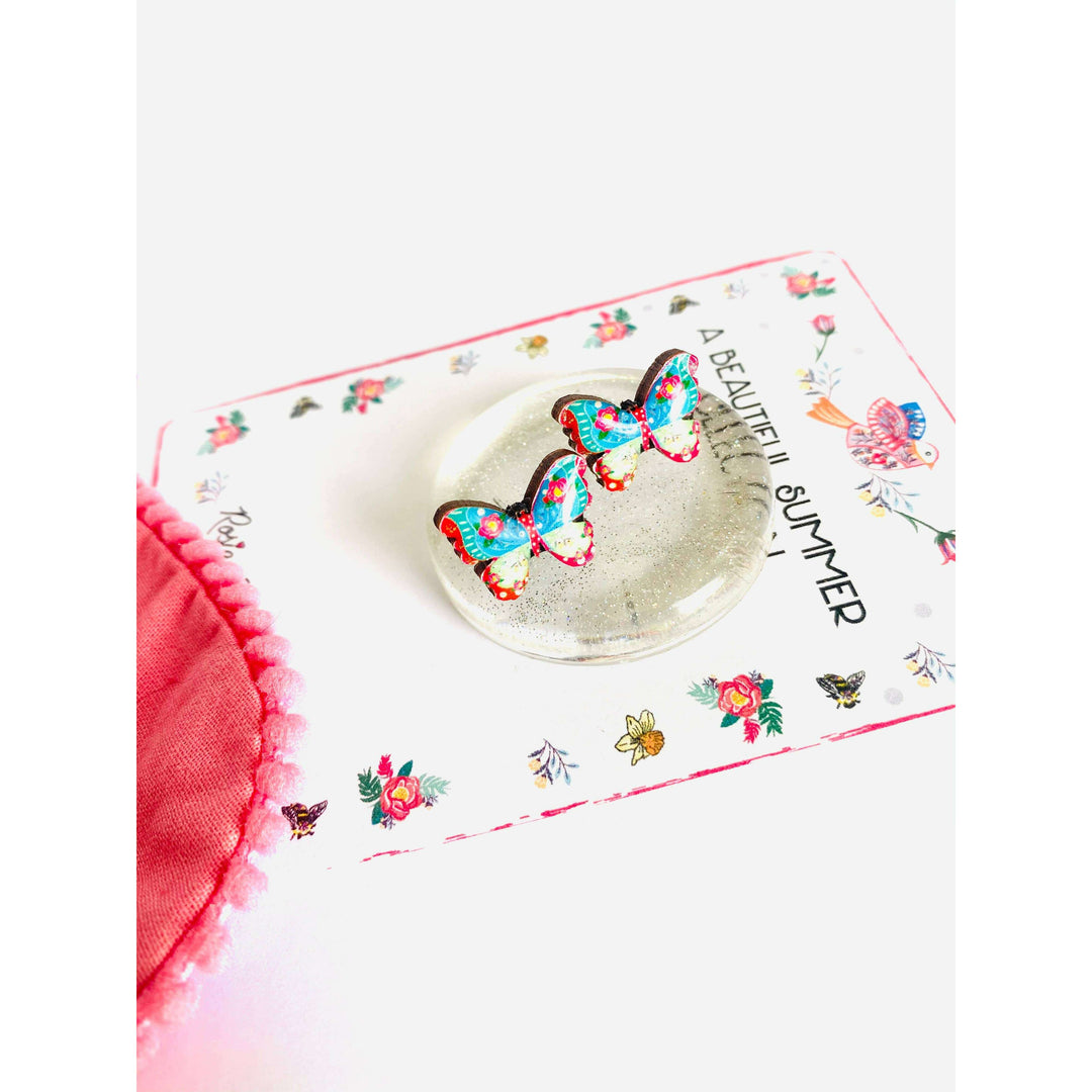 Pretty Butterfly Stud Earrings by Rosie Rose Parker