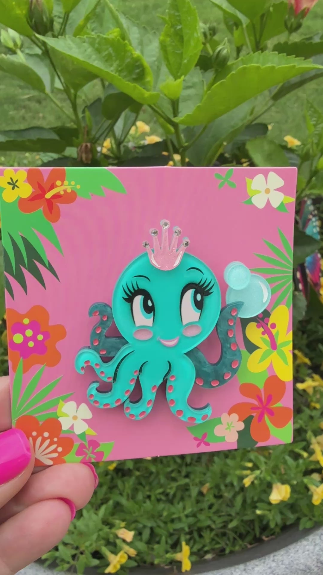 Olivia the Octo Cutie Brooch by Miss Fluff x Lipstick & Chrome