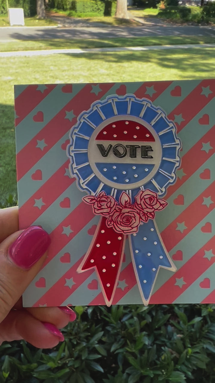 Use Your VOTE Brooch by PolyPaige x Lipstick & Chrome