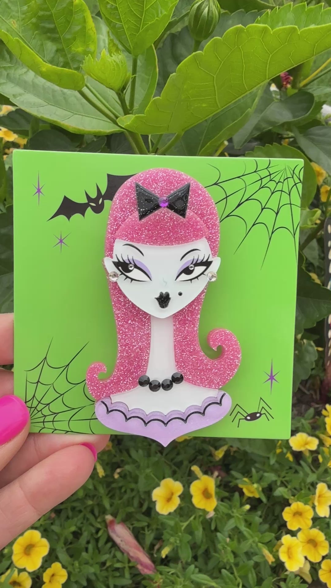 Spooky Doll Squad 5 Piece Brooch Set by Miss Fluff x Lipstick & Chrome