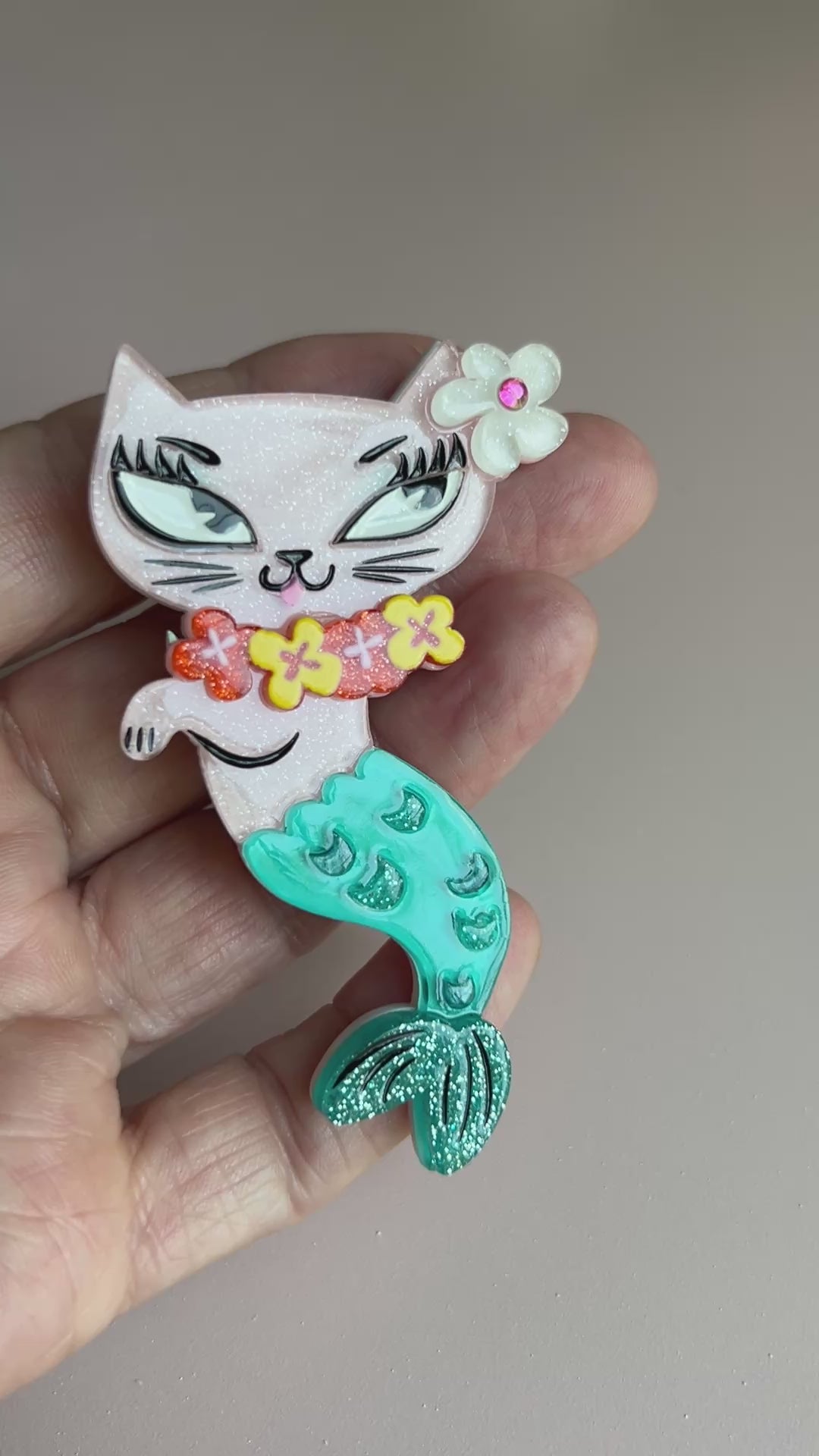 Tiki Merkitty Brooch by Miss Fluff x Lipstick & Chrome
