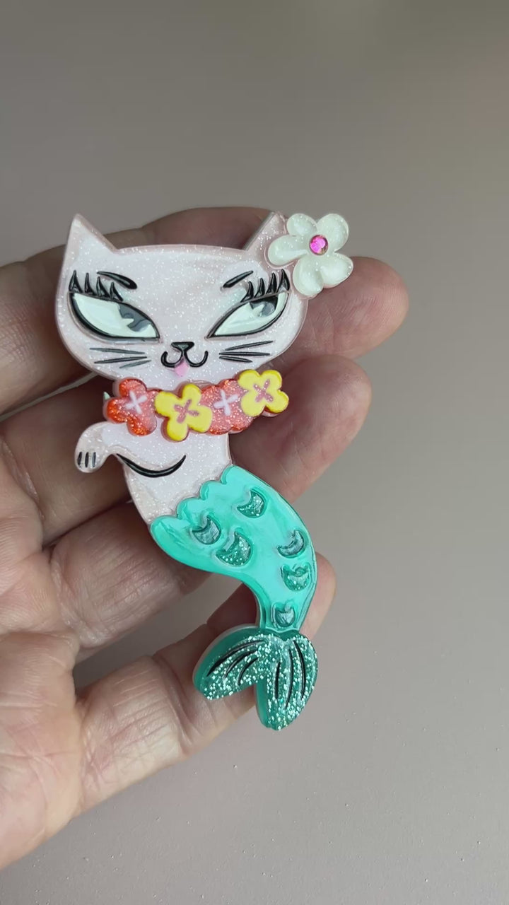 Tiki Merkitty Brooch by Miss Fluff x Lipstick & Chrome