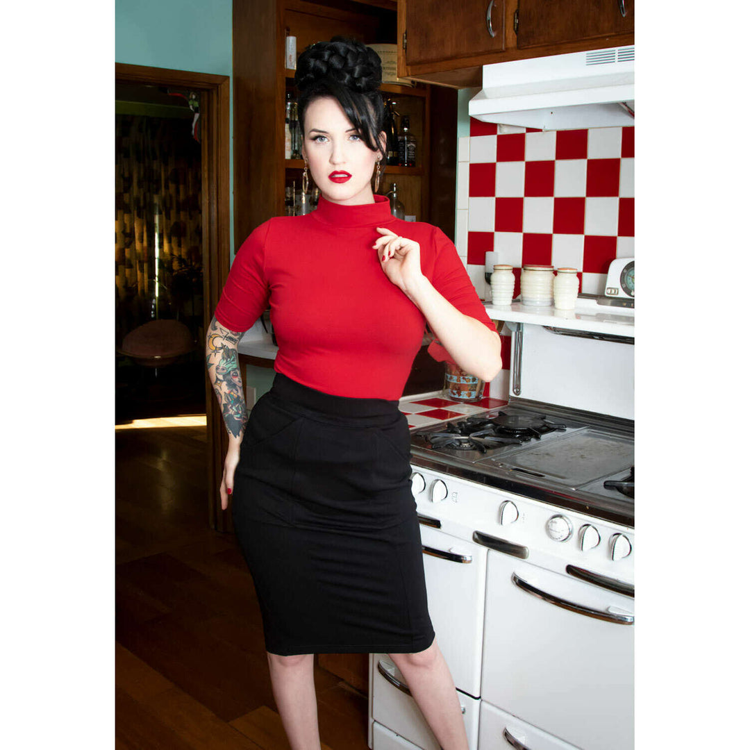 Princess Pencil Skirt - Black