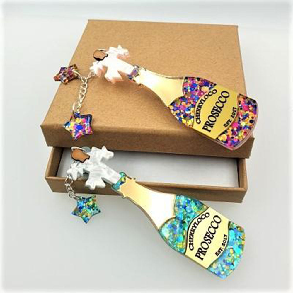Prosecco Bottle Brooch by Cherryloco Jewellery 2