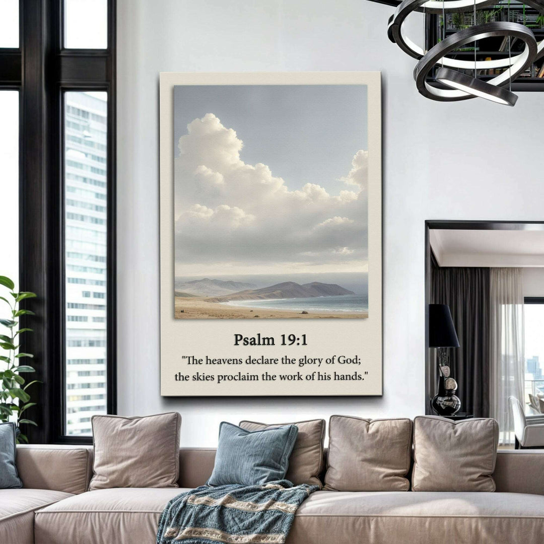 Psalm 19:1 - The Heavens Declare The Glory of God Faith Sign