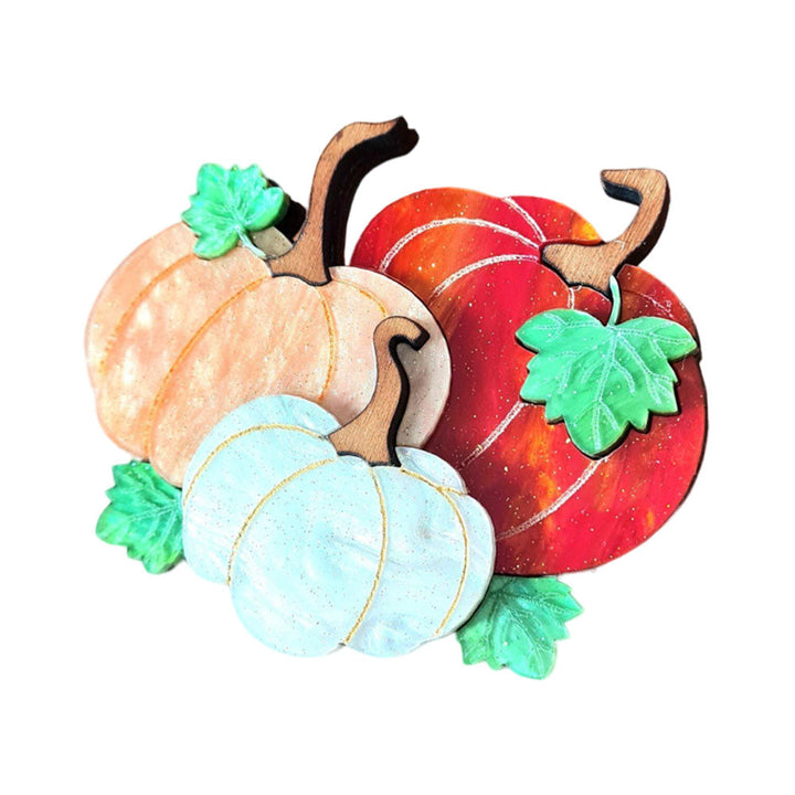 Pumpkin Patch Brooch by Cherryloco Jewellery 1
