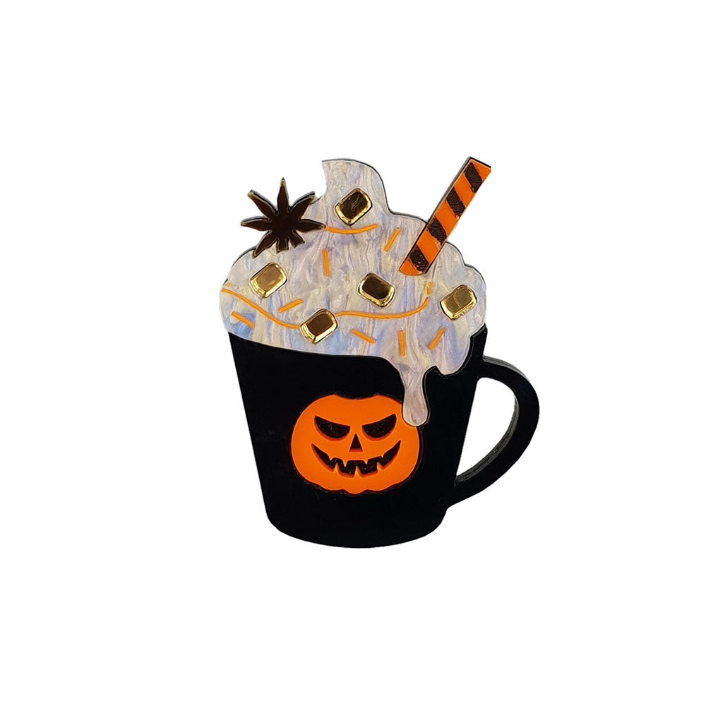 Pumpkin Spiced Latte Brooch by Cherryloco Jewellery 1
