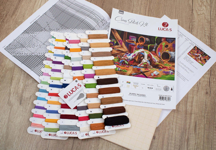 Puppy Picasso B2415L Counted Cross-Stitch Kit