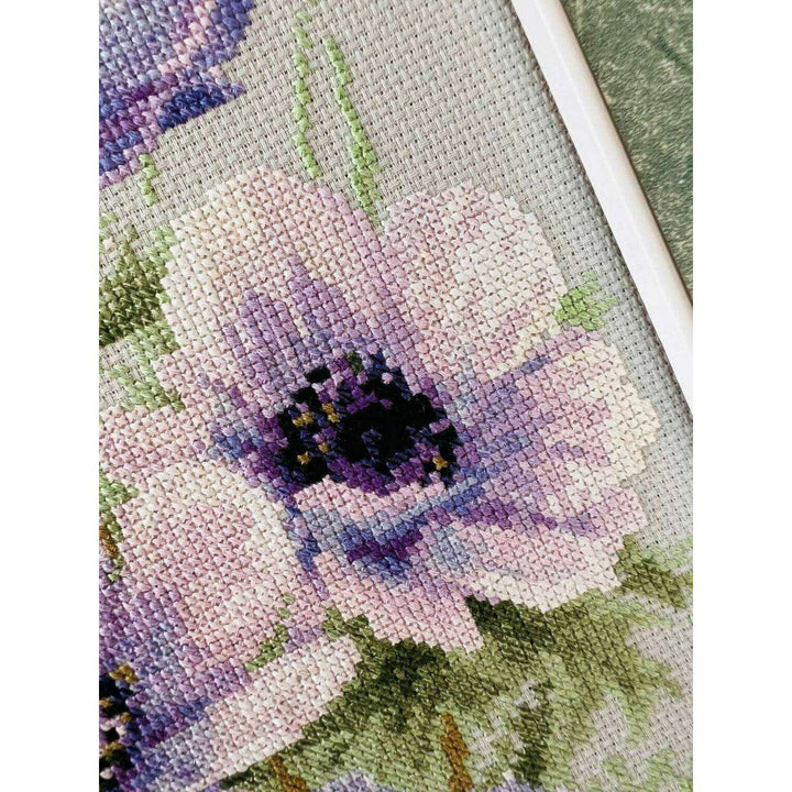 Purple Anemones R2176 Counted Cross Stitch Kit
