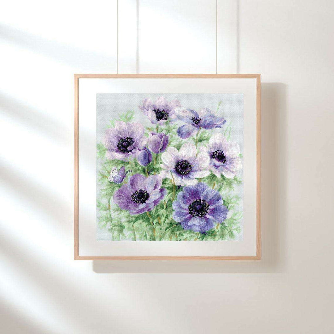 Purple Anemones R2176 Counted Cross Stitch Kit