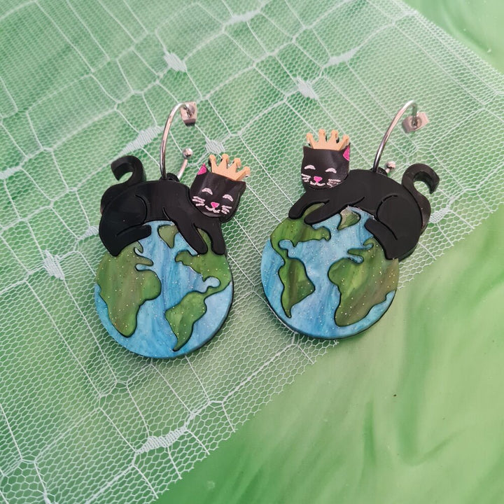 Queen Of The World Hoop Earrings by Cherryloco Jewellery