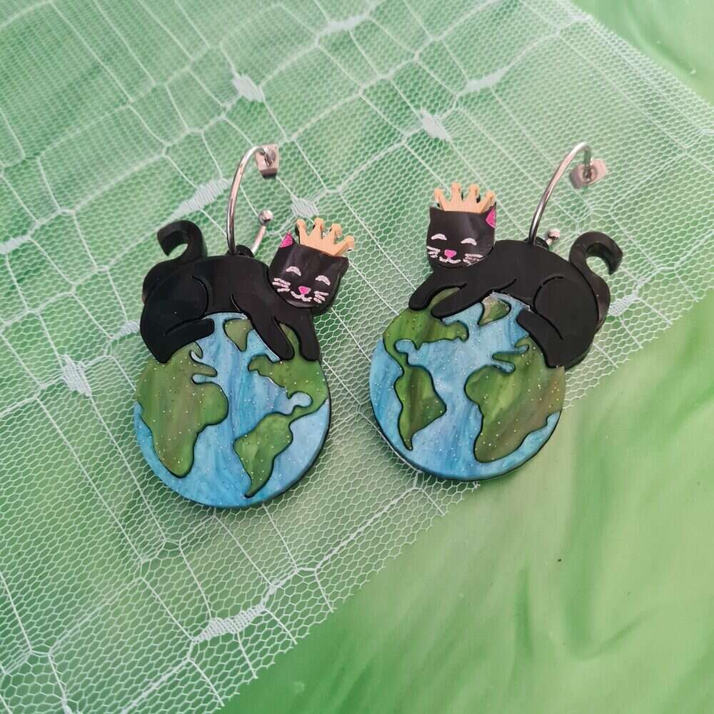 Queen Of The World Hoop Earrings by Cherryloco Jewellery