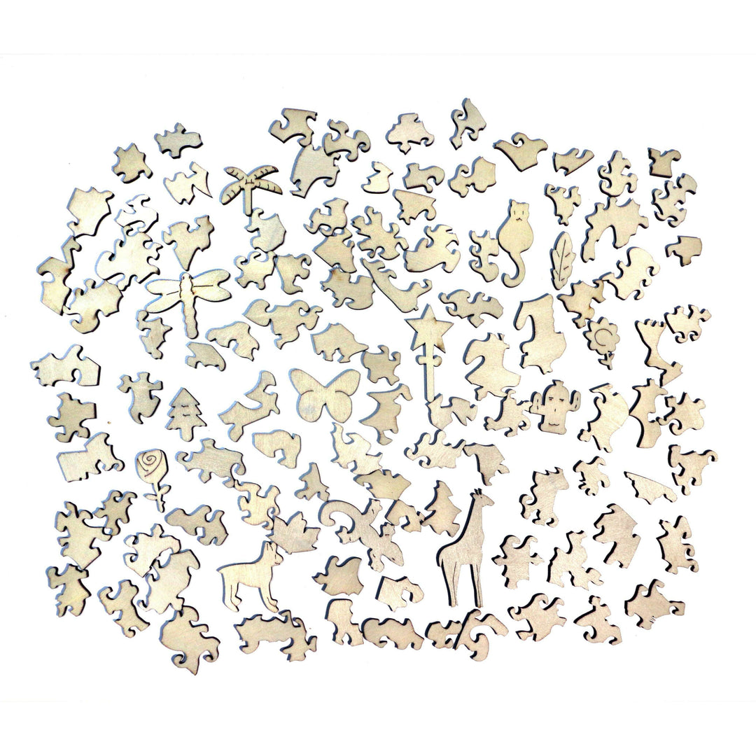 Rabbit - Jigsaw Wooden Puzzle by Wizardi F07N9-2