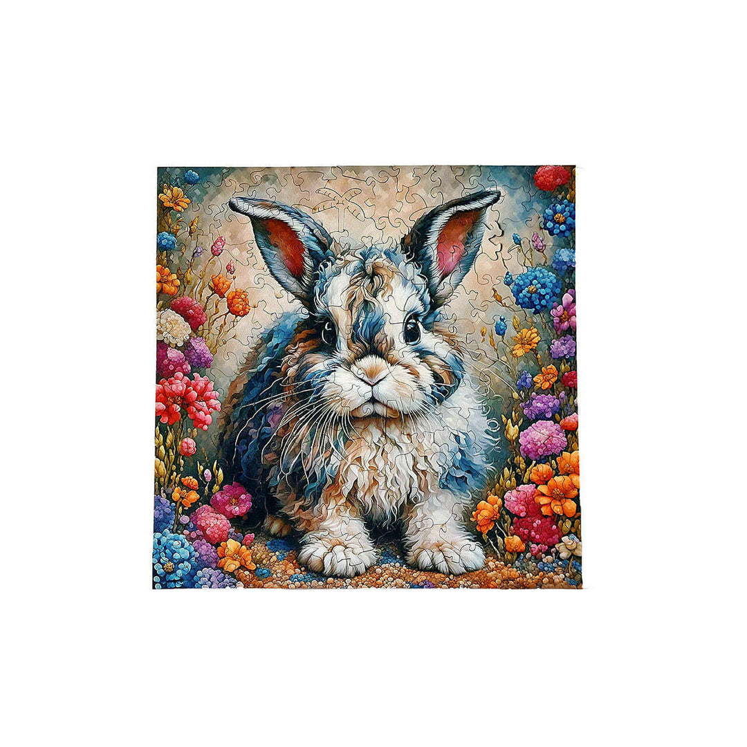 Rabbit - Jigsaw Wooden Puzzle by Wizardi F07N9-2