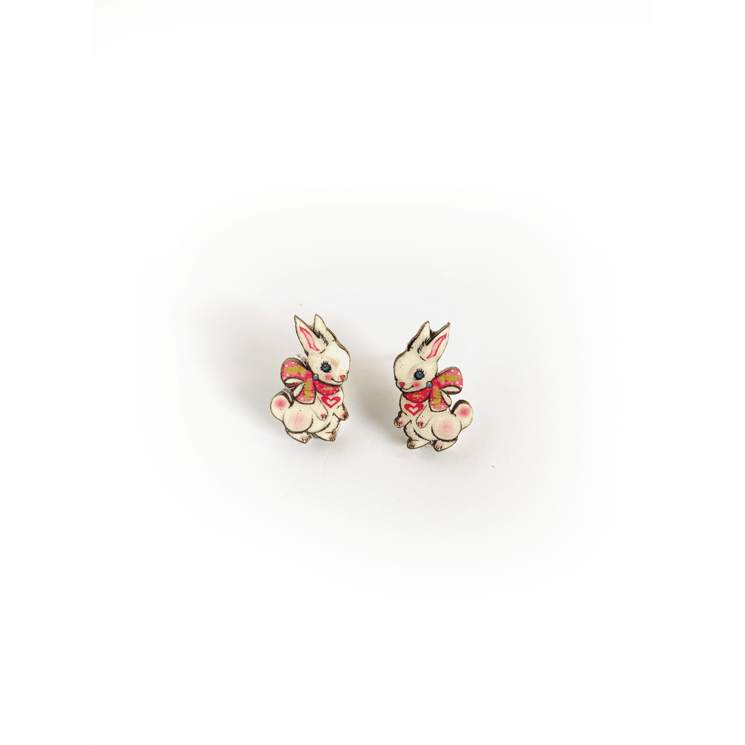 Rabbit Stud Earrings by Rosie Rose Parker
