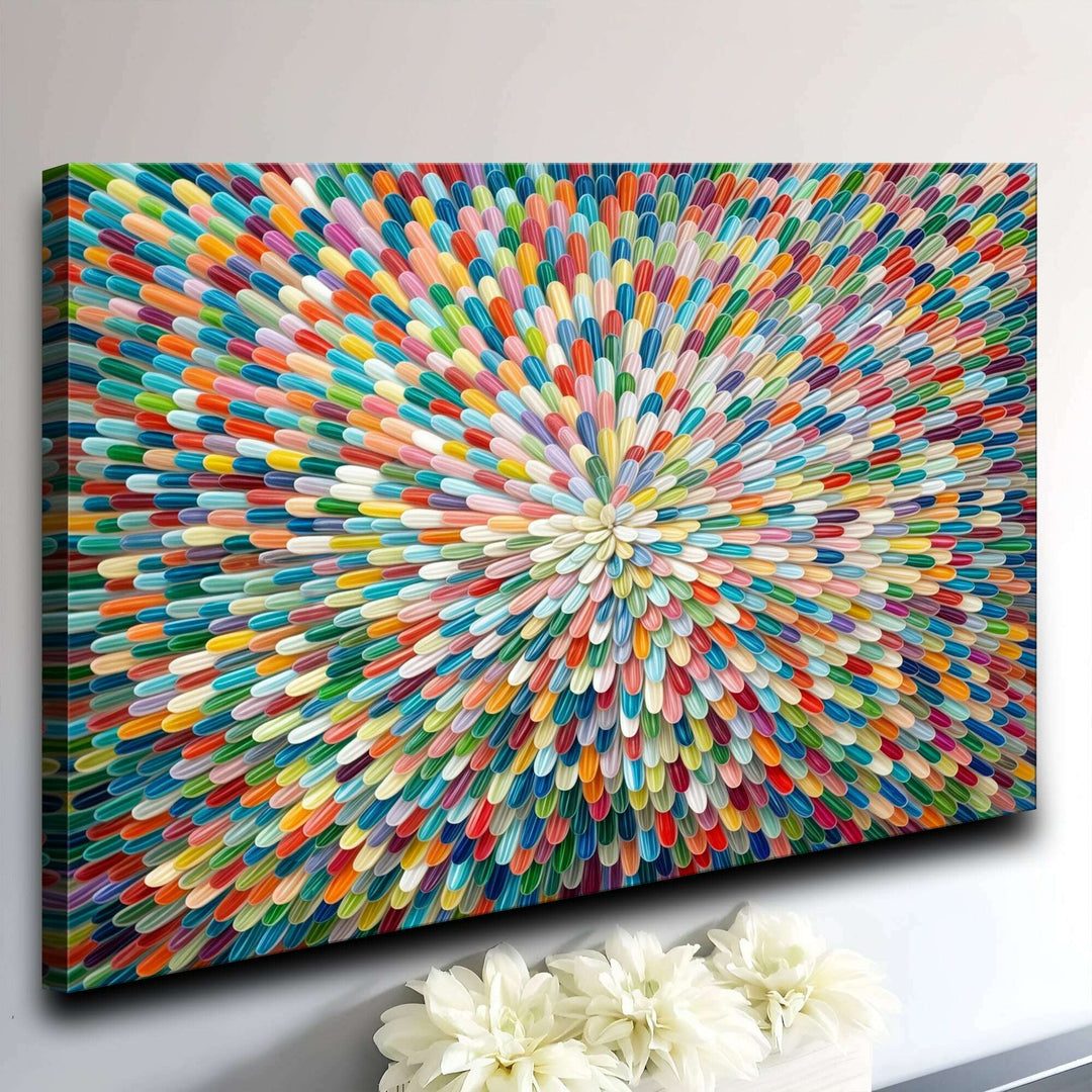 Radiant Bloom Abstract Wall Art