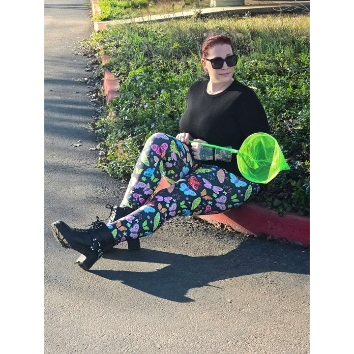Rainbow Butterflies Leggings - High-quality Handcrafted Vibrant Spring Easter