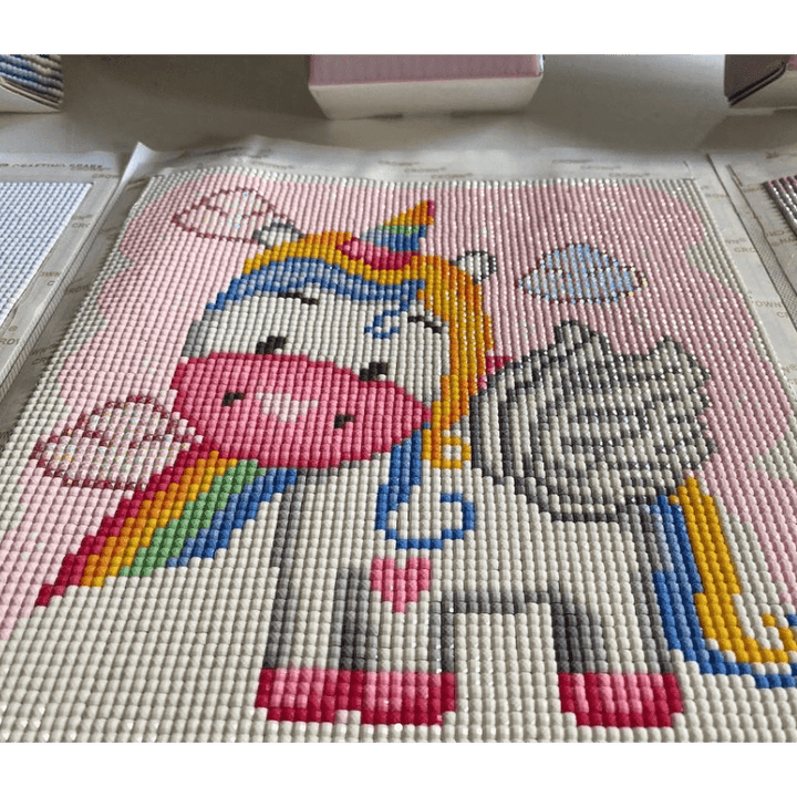 Rainbow Unicorn CS2703 7.9 x 7.9 inches Crafting Spark Diamond Painting Kit