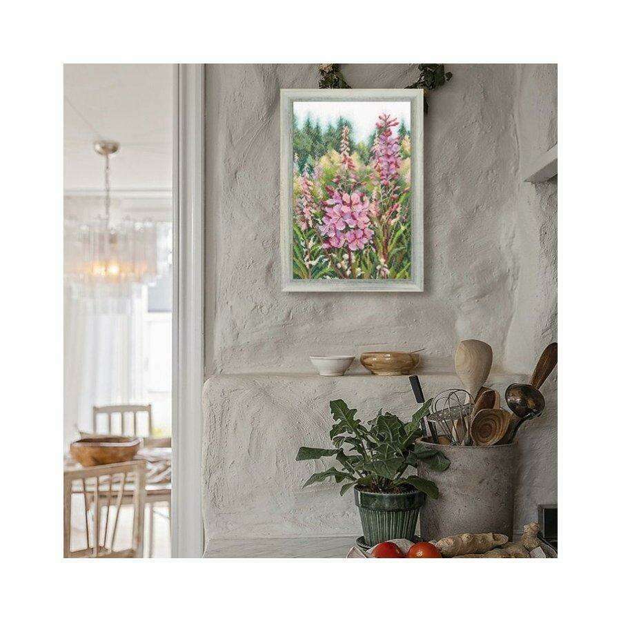 Raspberry candles of willowherbs M863 Counted Cross Stitch Kit