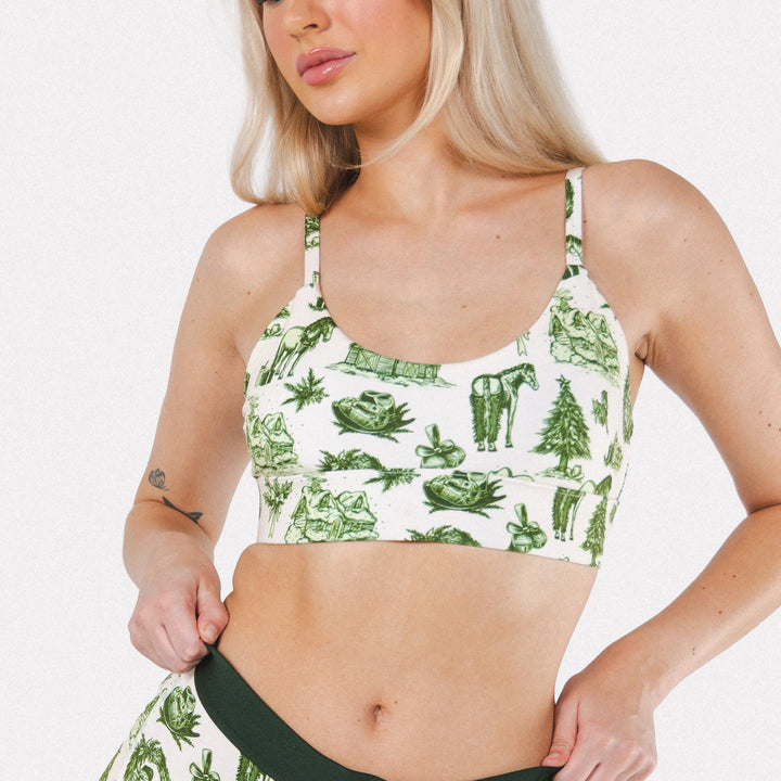 The Western Wonderland | Western Toile Boob Hammock™ Scoop Bralette