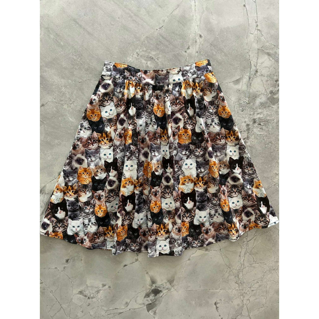 Realistic Cats A-line Skirt
