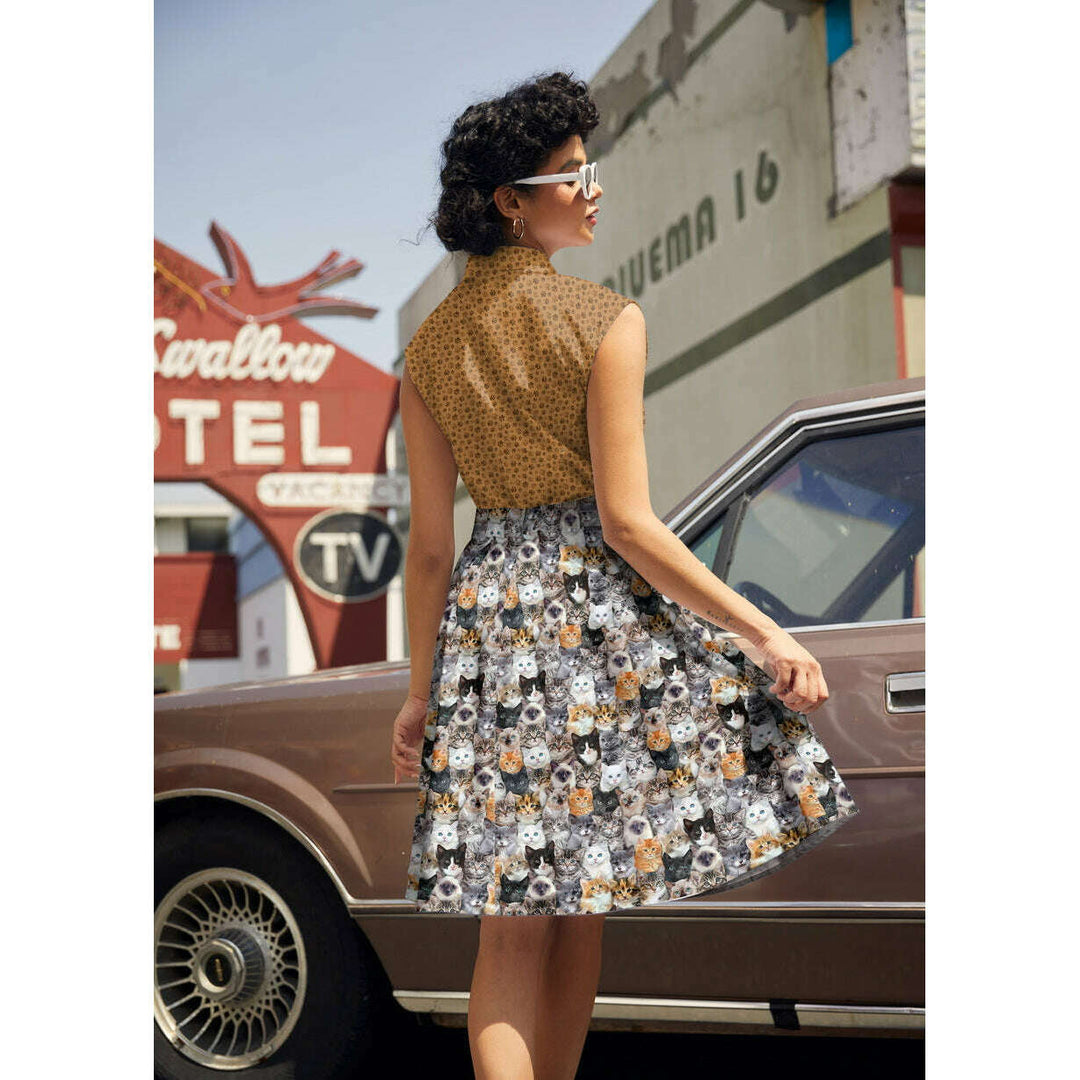 Realistic Cats A-line Skirt